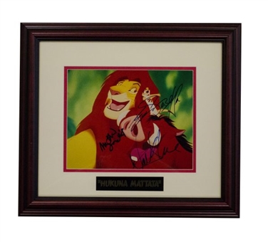 Lion King Photo Autographed By 3 "Voices"